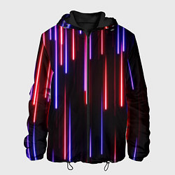 Куртка с капюшоном мужская Метеоритный дождь, цвет: 3D-черный