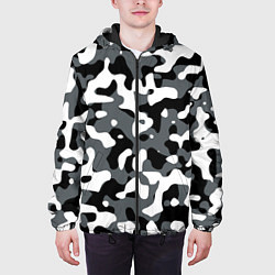 Куртка с капюшоном мужская Камуфляж Concrete Jungle, цвет: 3D-черный — фото 2