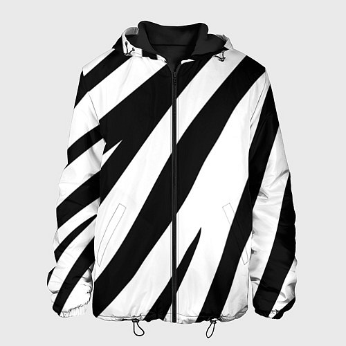 Мужская куртка Камуфляж зебры / 3D-Черный – фото 1
