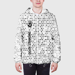 Куртка с капюшоном мужская Death Stranding glitch на светлом фоне: по-вертика, цвет: 3D-белый — фото 2