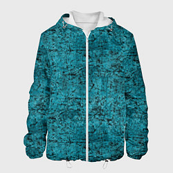 Куртка с капюшоном мужская Абстрактные штрихи - текстура, цвет: 3D-белый