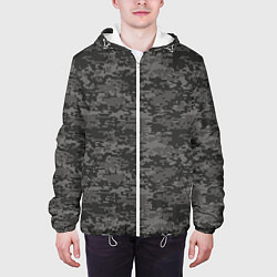 Куртка с капюшоном мужская Камуфляж AOR-2 серый пиксель, цвет: 3D-белый — фото 2