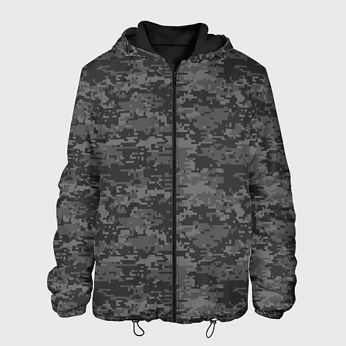 Мужская куртка Камуфляж AOR-2 серый пиксель / 3D-Черный – фото 1