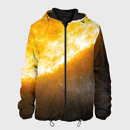 Мужская куртка Солнце в космосе / 3D-Черный – фото 1