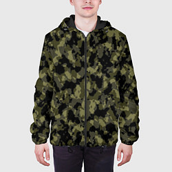 Куртка с капюшоном мужская Камуфляж, цвет: 3D-черный — фото 2