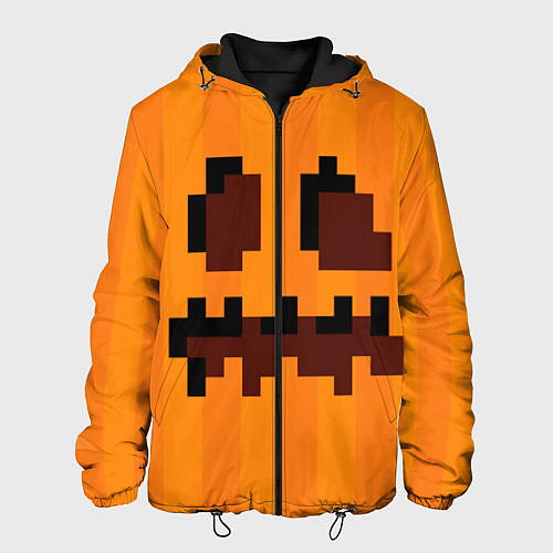 Мужская куртка Тыква - Майнкрафт - Хеллоуин / 3D-Черный – фото 1