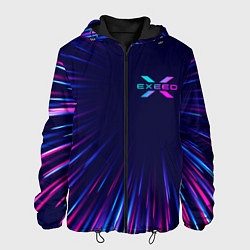 Куртка с капюшоном мужская Exeed neon speed lines, цвет: 3D-черный
