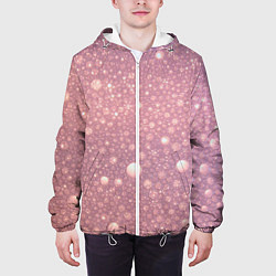 Куртка с капюшоном мужская Pink bubbles, цвет: 3D-белый — фото 2