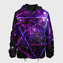 Куртка с капюшоном мужская Triangle space - Neon - Geometry, цвет: 3D-черный