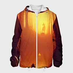 Куртка с капюшоном мужская Темная ведьма колдует в жутком лесу, цвет: 3D-белый