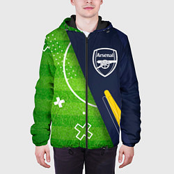 Куртка с капюшоном мужская Arsenal football field, цвет: 3D-черный — фото 2
