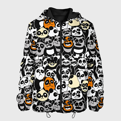 Мужская куртка Злобные панды / 3D-Черный – фото 1