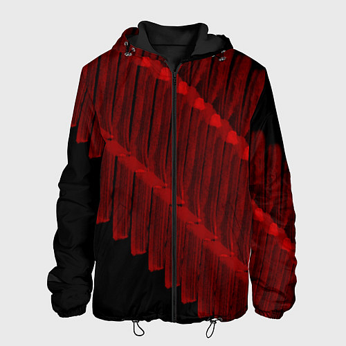 Мужская куртка Красный маркер / 3D-Черный – фото 1