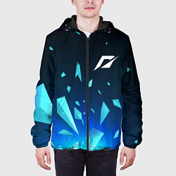 Куртка с капюшоном мужская Need for Speed взрыв частиц, цвет: 3D-черный — фото 2