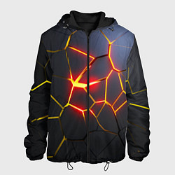 Куртка с капюшоном мужская Вулканическая активность, цвет: 3D-черный