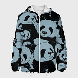 Куртка с капюшоном мужская Panda summer song, цвет: 3D-белый