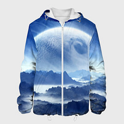 Куртка с капюшоном мужская Mountains - fantasy planet, цвет: 3D-белый