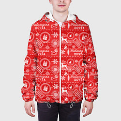 Куртка с капюшоном мужская Посылка от Деда Мороза, цвет: 3D-белый — фото 2