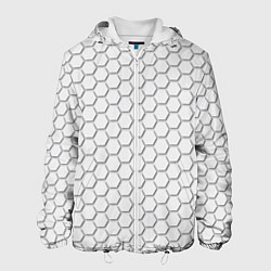 Куртка с капюшоном мужская Белый ромб, цвет: 3D-белый