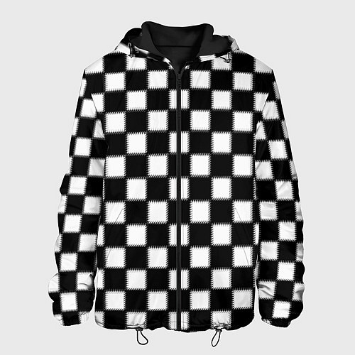 Мужская куртка Шахматная доска / 3D-Черный – фото 1
