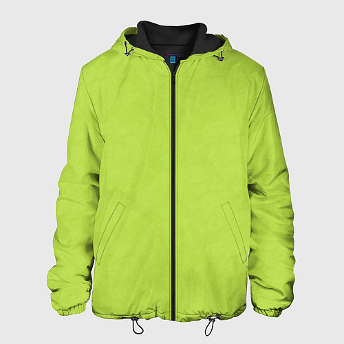 Мужская куртка Текстурированный ярко зеленый салатовый / 3D-Черный – фото 1