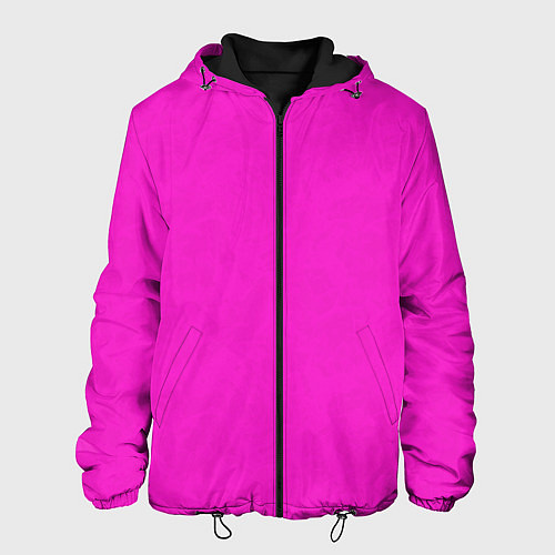 Мужская куртка Розовый фуксиевый текстурированный / 3D-Черный – фото 1