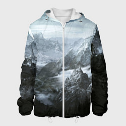 Куртка с капюшоном мужская Природа Скайрима, цвет: 3D-белый