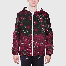 Куртка с капюшоном мужская Звёзды и лучи, цвет: 3D-белый — фото 2