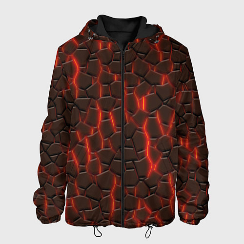 Мужская куртка Лава и камни / 3D-Черный – фото 1
