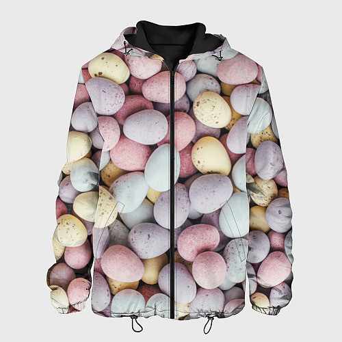 Мужская куртка Абстрактное множество чистых и светлых камней / 3D-Черный – фото 1