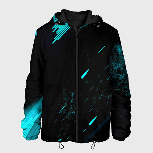 Мужская куртка Abstraction Line blue / 3D-Черный – фото 1