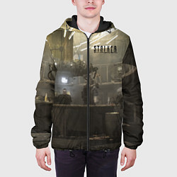 Куртка с капюшоном мужская STALKER Одиночка и бармен, цвет: 3D-черный — фото 2