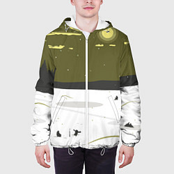 Куртка с капюшоном мужская Зимняя рыбалка, цвет: 3D-белый — фото 2