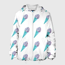 Куртка с капюшоном мужская Vaporwave ice cream, цвет: 3D-белый