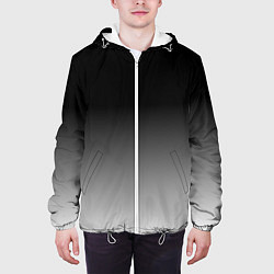 Куртка с капюшоном мужская От черного к белому, цвет: 3D-белый — фото 2