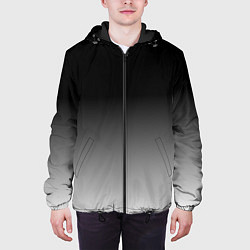 Куртка с капюшоном мужская От черного к белому, цвет: 3D-черный — фото 2