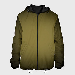 Куртка с капюшоном мужская Градиент хаки, цвет: 3D-черный