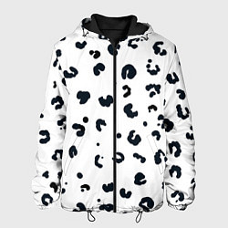 Куртка с капюшоном мужская Снежный барсик, цвет: 3D-черный