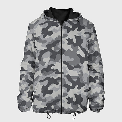 Мужская куртка Городской серый камуфляж / 3D-Черный – фото 1