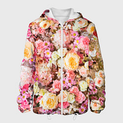 Куртка с капюшоном мужская Тысяча цветов, цвет: 3D-белый