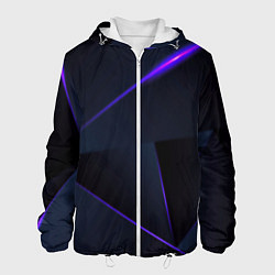 Куртка с капюшоном мужская Geometry stripes neon stiil, цвет: 3D-белый