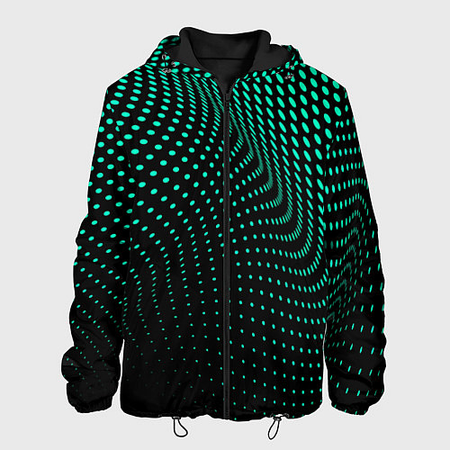 Мужская куртка Изгибаемые точки / 3D-Черный – фото 1