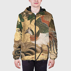 Куртка с капюшоном мужская Сказочная птица, цвет: 3D-черный — фото 2