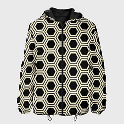 Куртка с капюшоном мужская Шестиугольная сота, цвет: 3D-черный