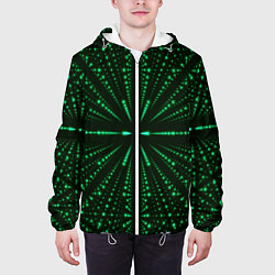 Куртка с капюшоном мужская Цифровое пространство, цвет: 3D-белый — фото 2