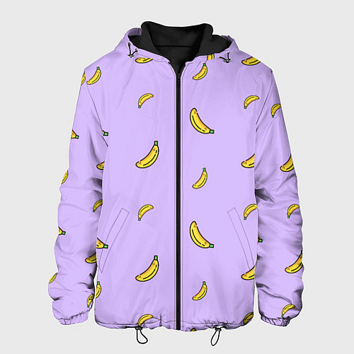 Мужская куртка Паттерн - бананы / 3D-Черный – фото 1