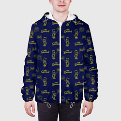 Куртка с капюшоном мужская Bart pattern Eat my shorts, цвет: 3D-белый — фото 2