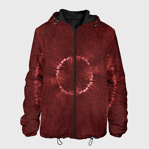Мужская куртка Красный круг тай-дай / 3D-Черный – фото 1