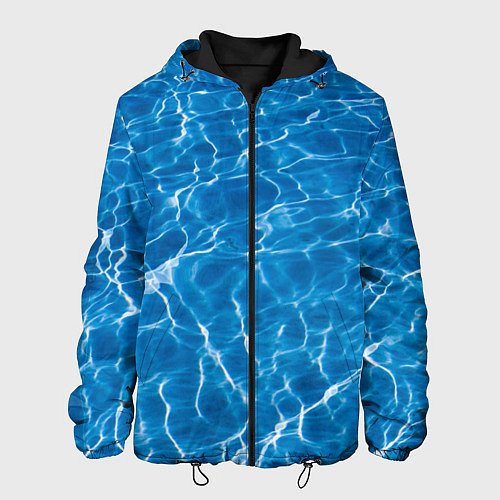 Мужская куртка Текстурный водяной паттерн / 3D-Черный – фото 1