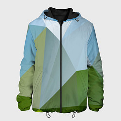 Куртка с капюшоном мужская Геометрические соединения фигур, цвет: 3D-черный